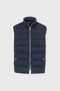 Navy blue cashmere padded gilet