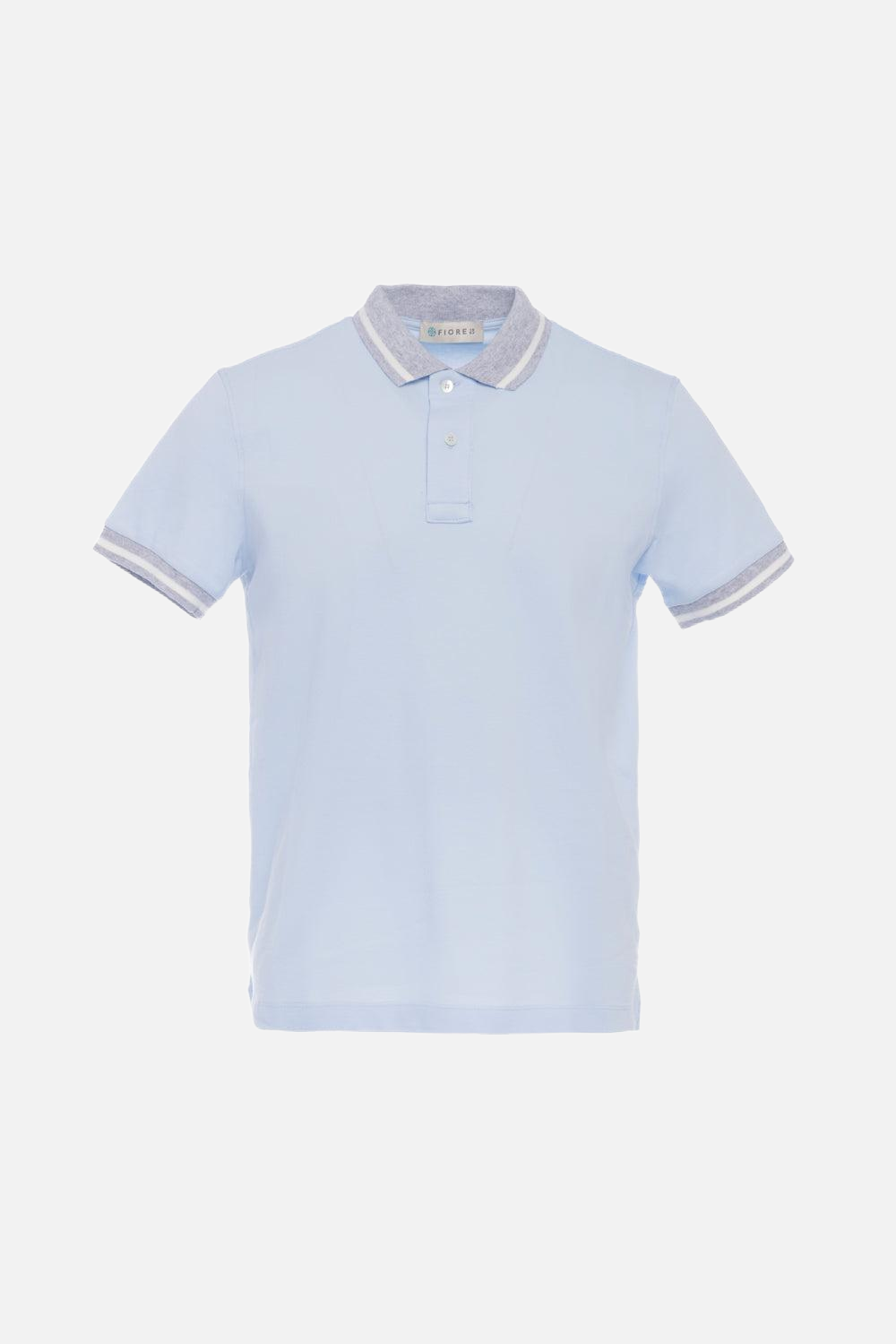 Polo shirt with light blue contrasting details