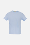 Light blue stretch cotton T-shirt