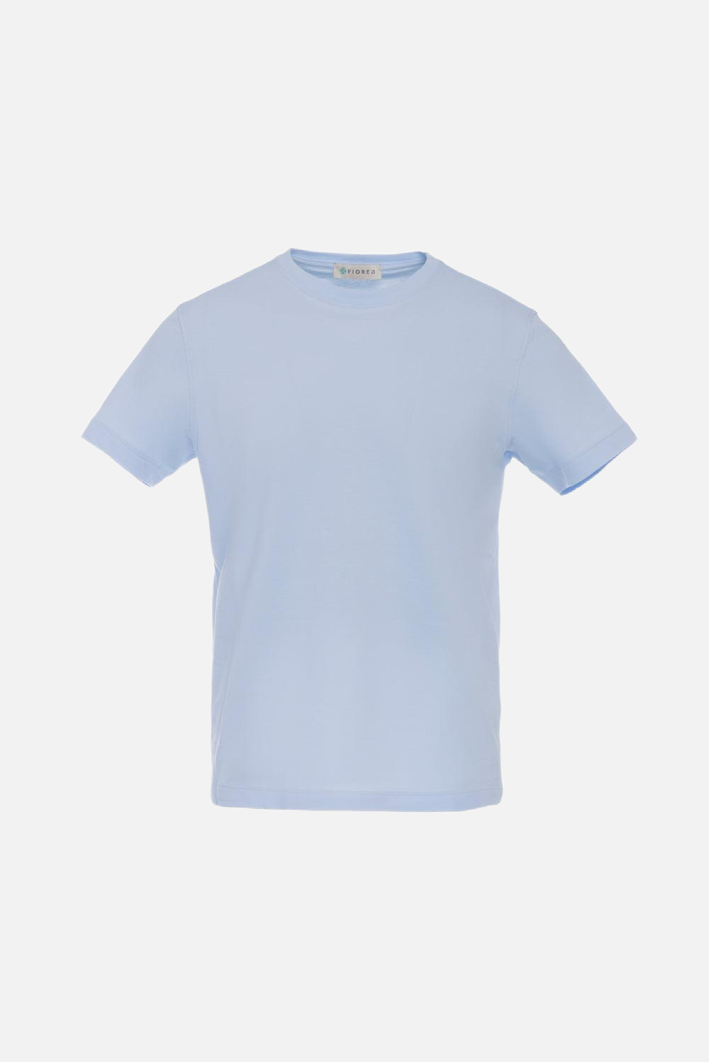 Light blue stretch cotton T-shirt