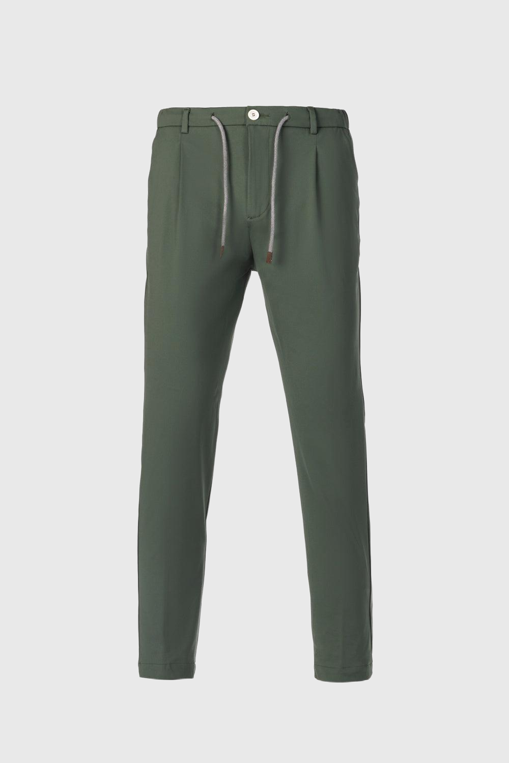 Pantalone coulisse in nylon comfort verde militare
