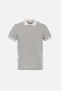 Polo con dettagli a contrasto grigio