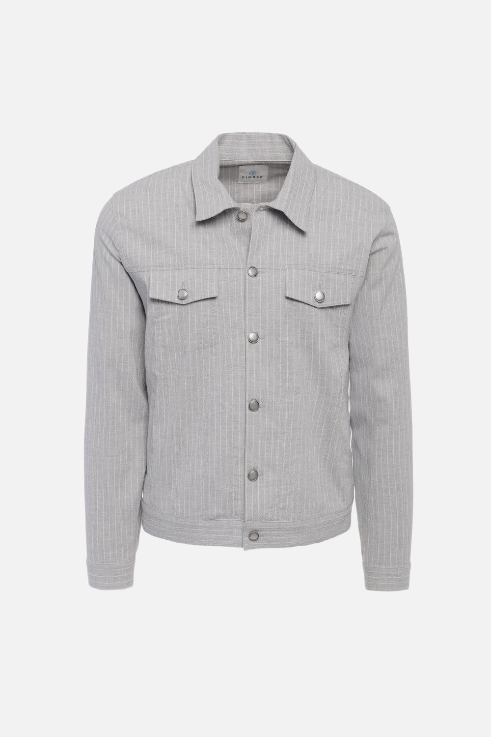Light gray pinstripe cotton Portofino jacket