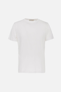 White cotton and bamboo t-shirt