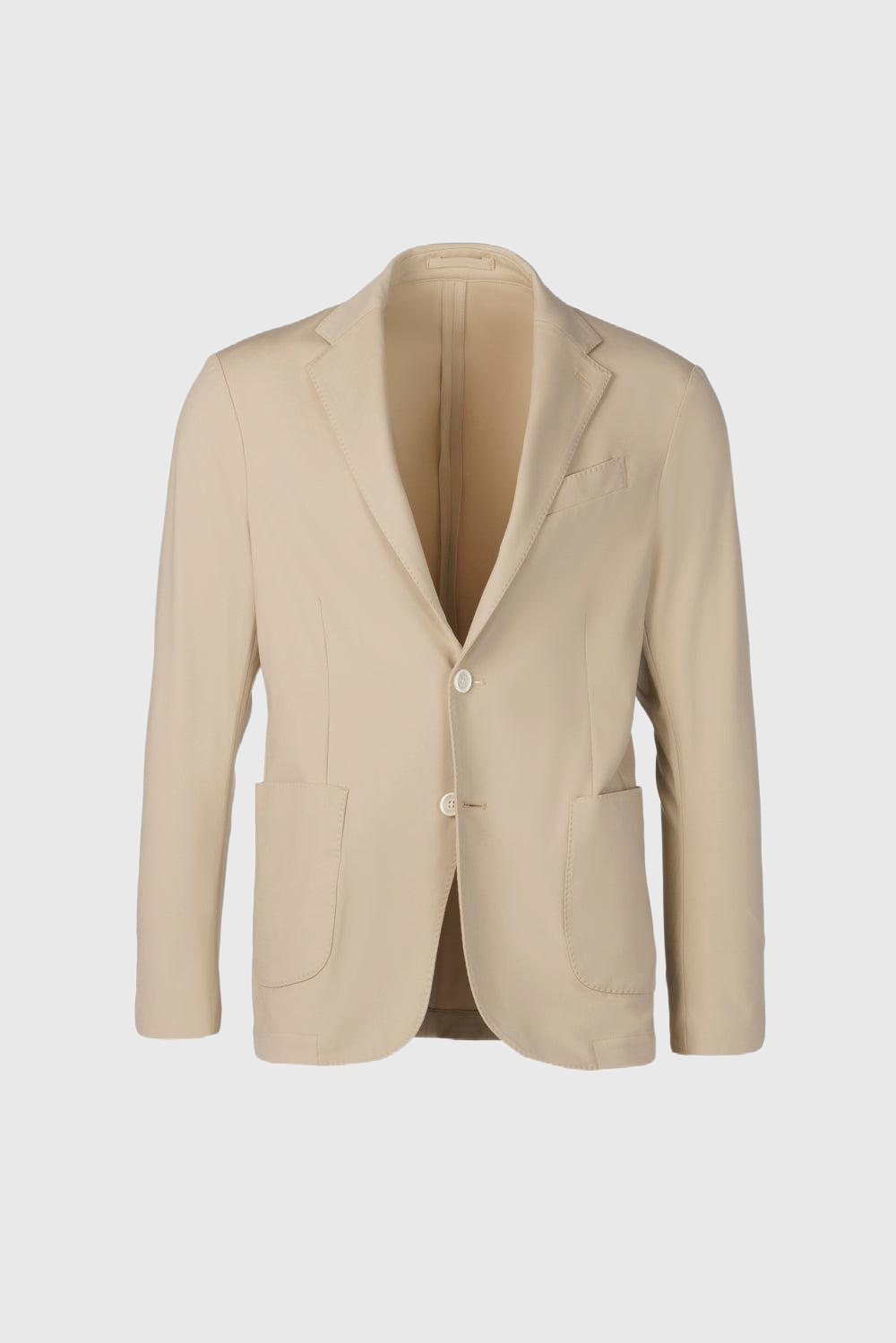 Giacca decostruita in nylon comfort con tasche a toppa beige