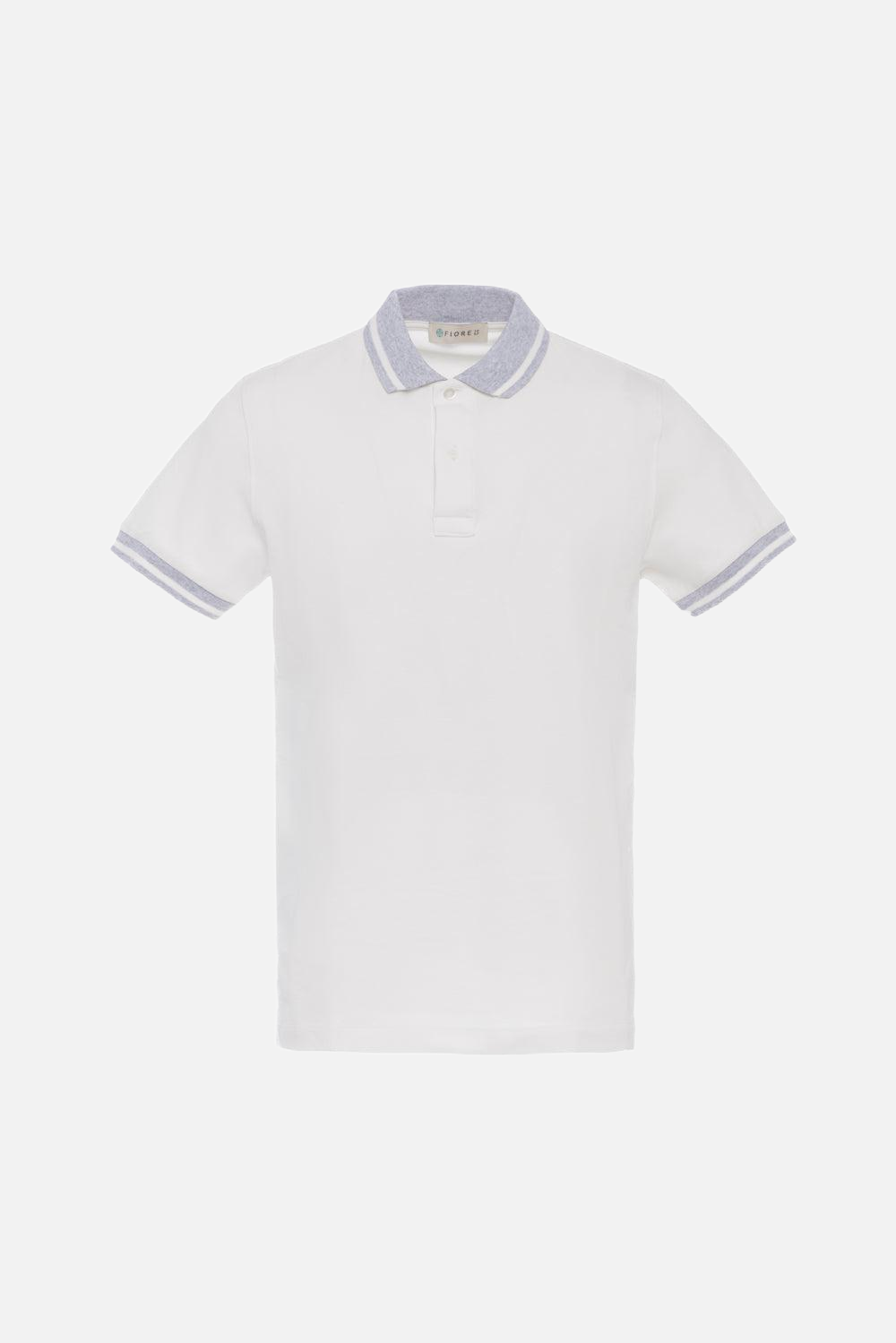 Polo shirt with contrasting white details
