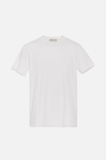 Stretch cotton T-shirt in white