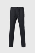 Black comfort nylon drawstring trousers
