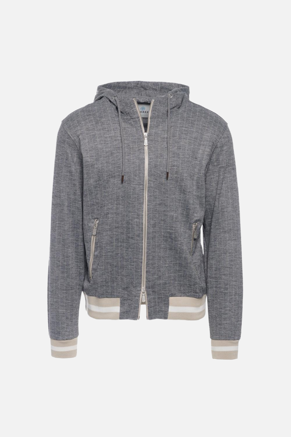 Grey pinstripe hoodie