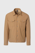 Camel technical cotton overshirt