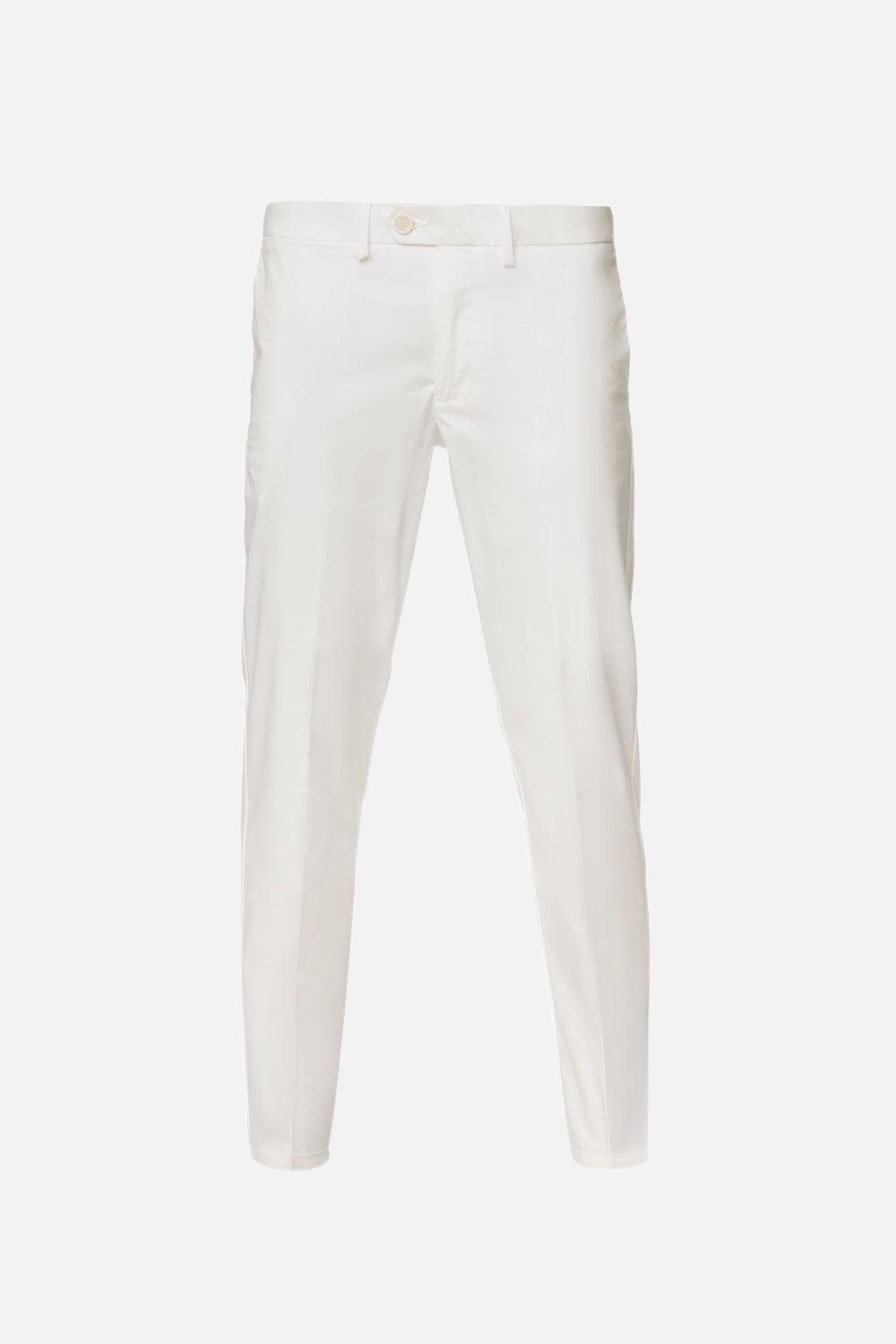 Pantalone slim fit in cotone comfort bianco