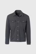 Gray membrane stretch nylon overshirt