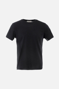 Black cotton and bamboo t-shirt
