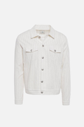 White pinstripe cotton Portofino jacket
